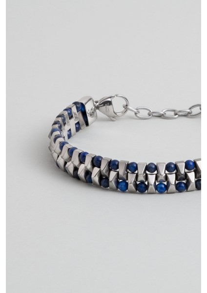 Lapis Taşlı 21 cm Çelik Erkek Bileklik fiyatları