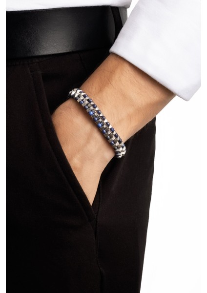 Lapis Taşlı 21 cm Çelik Erkek Bileklik fırsatları