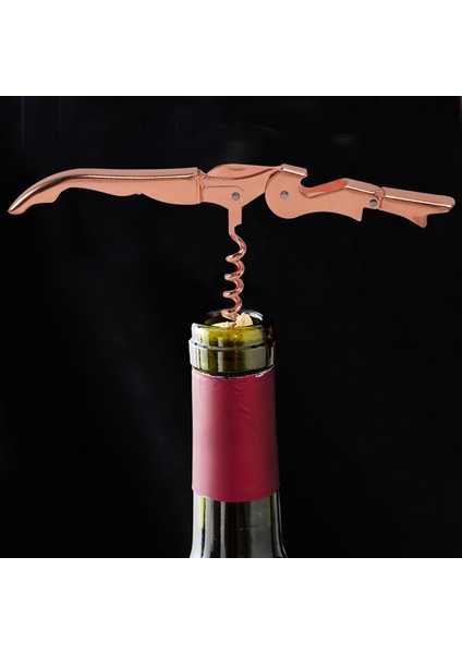 Gül Altın Tirbuşon Metal Şarap Cirkscrew Wine Cirkscrew Çok Fonksiyonlu Kırmızı Şarap Tirbuşon (Yurt Dışından) fırsatları