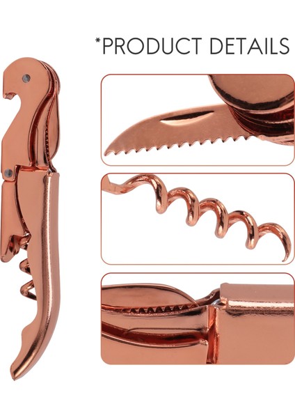 Gül Altın Tirbuşon Metal Şarap Cirkscrew Wine Cirkscrew Çok Fonksiyonlu Kırmızı Şarap Tirbuşon (Yurt Dışından) indirimleri