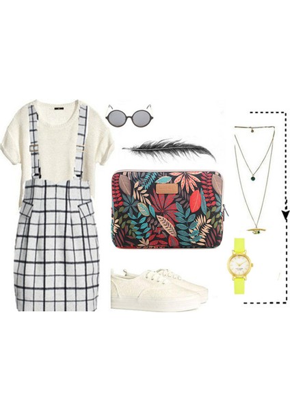 Lısen Renkli Yapraklar Dizüstü Bilgisayar Kılıfı iPad 9.7/ipad Air Vb. Için, Boyut: 27 x 21 x 1,5 cm - Siyah (Yurt Dışından) fiyatları