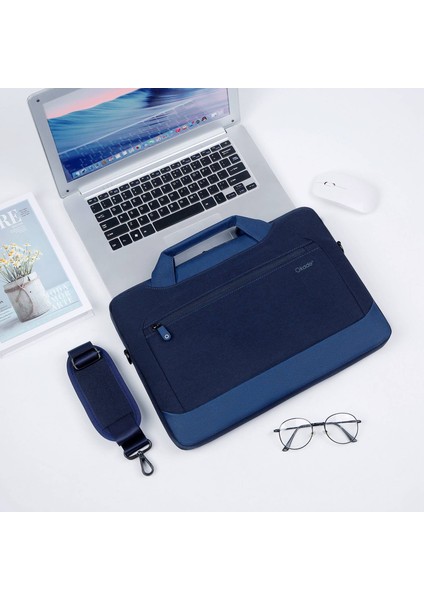 Okade T62 Su Geçirmez 13,3-14 Inç Dizüstü Bilgisayar Darbeye Dalı Hava Yastıklı Astar Koruyucu Çanta Dizüstü Bilgisayar Saklama Kesesi (Omuz Askılı) - Koyu Mavi (Yurt Dışından) fiyatları