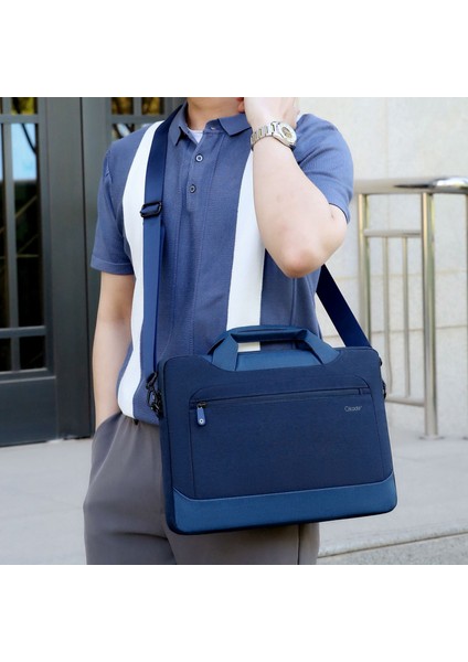 Okade T62 Su Geçirmez 13,3-14 Inç Dizüstü Bilgisayar Darbeye Dalı Hava Yastıklı Astar Koruyucu Çanta Dizüstü Bilgisayar Saklama Kesesi (Omuz Askılı) - Koyu Mavi (Yurt Dışından) modelleri