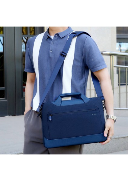 Okade T62 Su Geçirmez 13,3-14 Inç Dizüstü Bilgisayar Darbeye Dalı Hava Yastıklı Astar Koruyucu Çanta Dizüstü Bilgisayar Saklama Kesesi (Omuz Askılı) - Koyu Mavi (Yurt Dışından) fırsatları