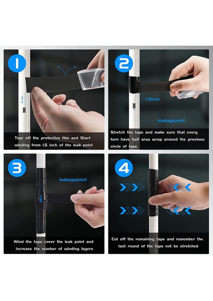 2 Paket Kendini Sızdırmazlık Silikon Bant 1 Inç 10 Feet Su Geçirmez Hortum Onarım Sızıntısı Sızdırmazlık Kauçuk Bant (Yurt Dışından) indirimleri