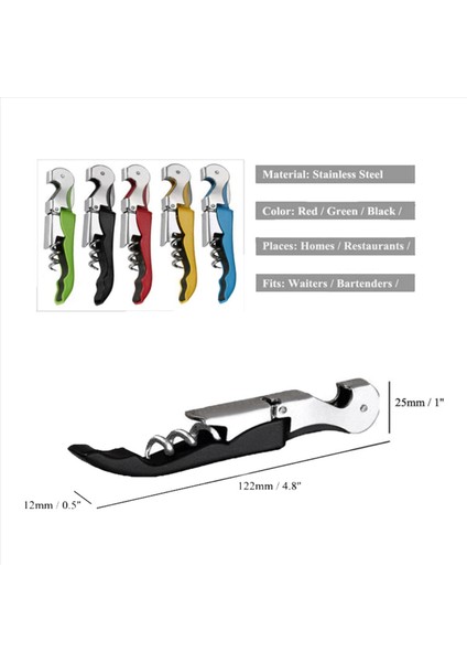 10 Paket Tirbuşon Ağır Hizmet Tipi Şarap Açıcı Folyo Kesici ve Şişe Açıcı ile Garsonlar Için Şarap Anahtarı Ev (Yurt Dışından) fırsatları