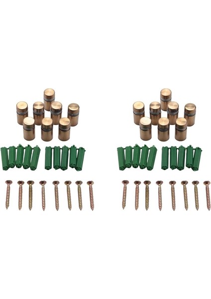 16 Set Standoff Vidaları Reklam Tırnak Tırnak Duvarı Duvar Montaj Donanımı Akrilik Resim Çerçevesi (12 x 20MM) (Yurt Dışından) fiyatları