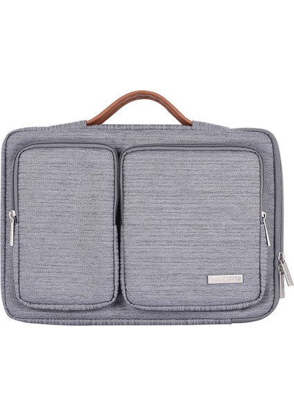 Canvasartısan K28-22 13 Inç Dizüstü Bilgisayarlar Için Suya Dalı Kol Çantası, 2 Bölmeli / Sap Askılı Dizüstü Bilgisayar Çizilmez Taşıma Çantası - Gri (Yurt Dışından)