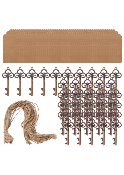 50 Pack Anahtar Şişe Açıcı Etiket Kartları ile Parti Rustik Dekorasyonu Için Düğün Favorisi (Yurt Dışından) modelleri