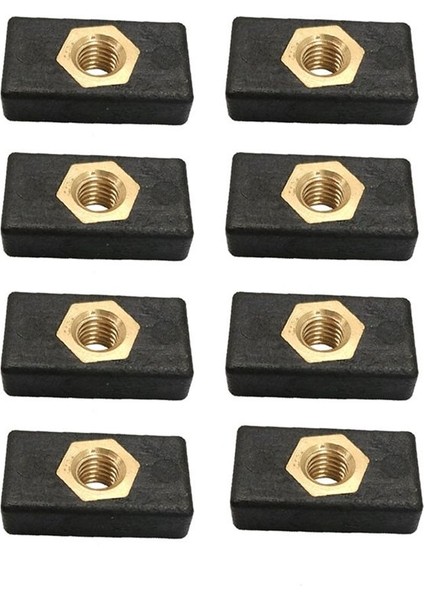 8pcs Kayak Yan Montaj Slayt Raylı Kaydırıcılar Balık Tutma Çubuk Kutup Tutucu Montaj Tabanı Sürgülü Somun (Yurt Dışından)