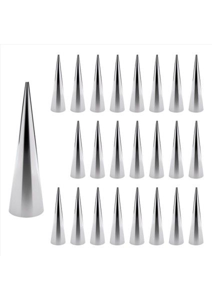 24PCS Paslanmaz Çelik Hamur Işi Krem Korna Kalıplar Konik Tüp Konik Rulo Boynuz Kalıp Mutfak Pişirme Aleti (Yurt Dışından) fiyatları