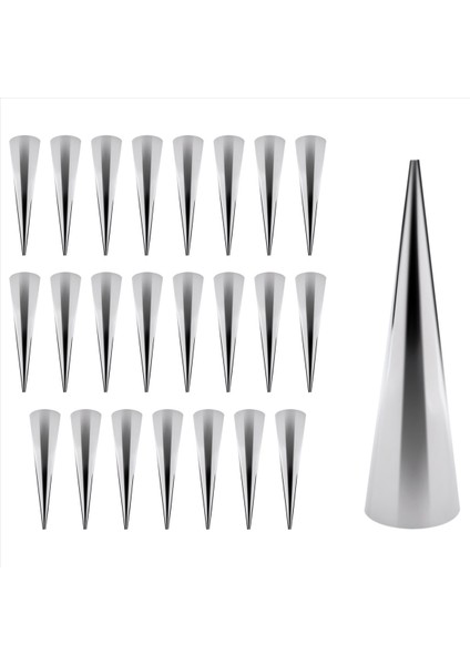 24PCS Paslanmaz Çelik Hamur Işi Krem Korna Kalıplar Konik Tüp Konik Rulo Boynuz Kalıp Mutfak Pişirme Aleti (Yurt Dışından) modelleri