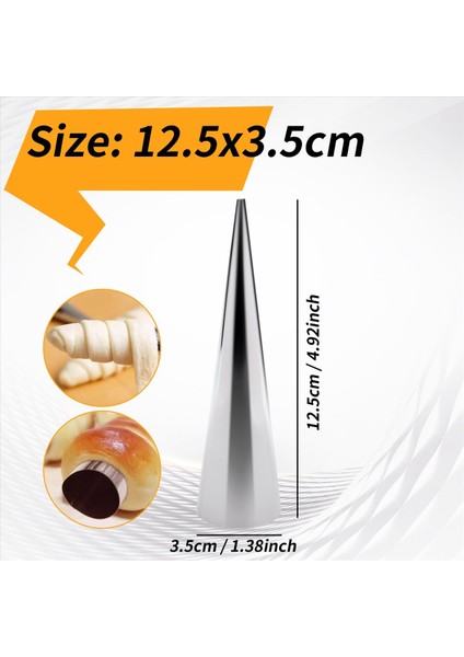 24PCS Paslanmaz Çelik Hamur Işi Krem Korna Kalıplar Konik Tüp Konik Rulo Boynuz Kalıp Mutfak Pişirme Aleti (Yurt Dışından) indirimleri