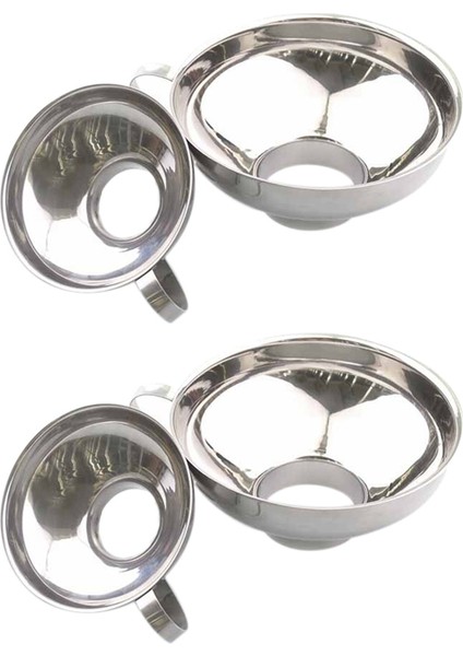 4 Adet Geniş ve Normal Kavanozlar Için Huni Set Huni Yararlı Paslanmaz Çelik Geniş Ağız Konserve Huni Büyük Ağız Hunileri (Yurt Dışından)