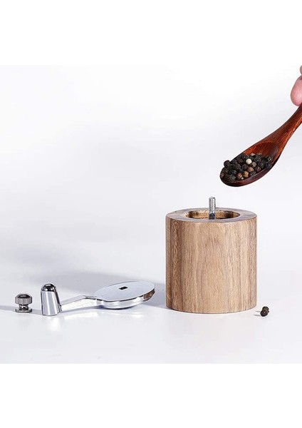 2x Biber Değirmeni Klasik Saplı ve Ayarlanabilir Seramik Rotorlu El Krank Odun Biber Öğütücü (Yurt Dışından) fiyatları