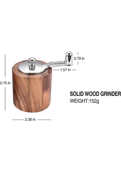 2x Biber Değirmeni Klasik Saplı ve Ayarlanabilir Seramik Rotorlu El Krank Odun Biber Öğütücü (Yurt Dışından) modelleri