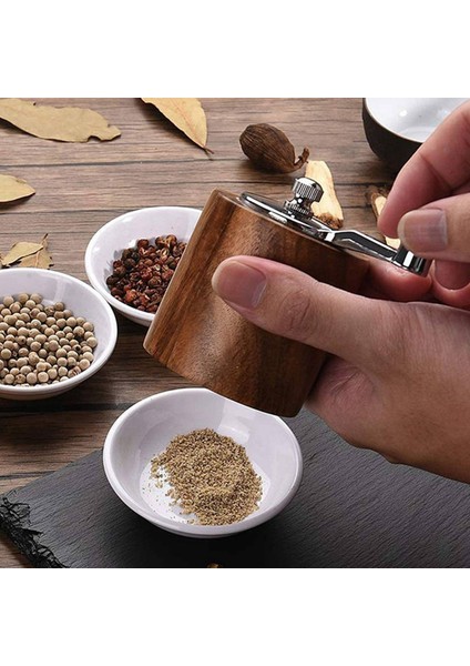 2x Biber Değirmeni Klasik Saplı ve Ayarlanabilir Seramik Rotorlu El Krank Odun Biber Öğütücü (Yurt Dışından) fırsatları