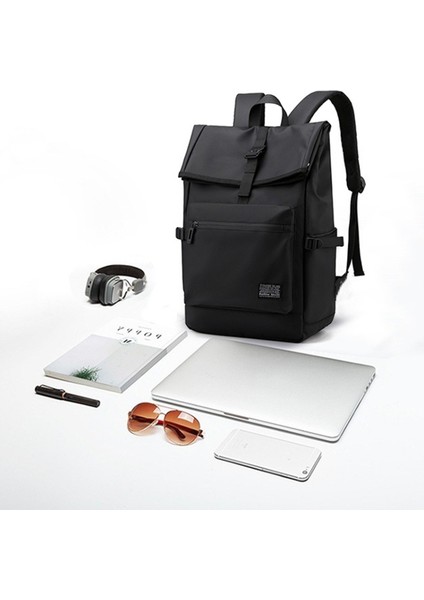 16 Inç Dizüstü Bilgisayar Sırt Çantası Büyük Kapasiteli Oxford Kumaş Seyahat Çantası - Siyah (Yurt Dışından) fırsatları