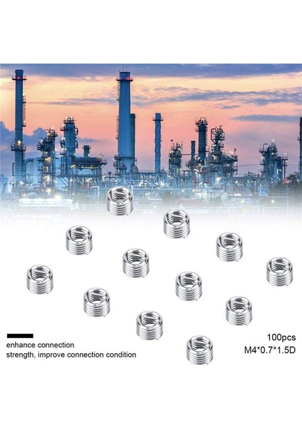 200PCS Tel Ekleme Ipliği M4 Helikopter Ipliği Onarım Paslanmaz Çelik SS304 Iplik Ekleme Sarmal Tel Eki (M40 71 5d) (Yurt Dışından) fırsatları