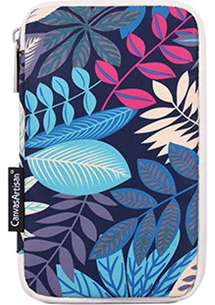 H30-T0121 Yaprak Baskılı Ultra Ince Koruyucu Dizüstü Bilgisayar Kılıfı Fermuarlı Dizüstü Bilgisayar Küçük Çantalı - Mavi/14 Inç Dizüstü (Yurt Dışından) modelleri