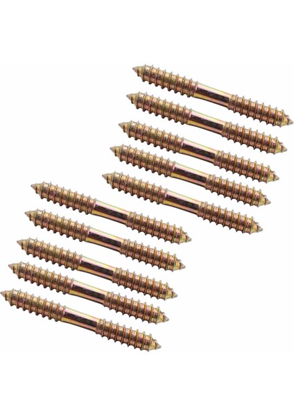 M8 x 70MM Çift Uçlu Ahşap To Ahşap Mobilyalar Dövüşme Dübel Vidası 10 Pcs (Yurt Dışından)