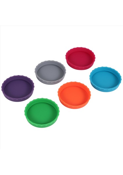 6pcs Soda Kapak Kapakları Içecek Kapak Çok Renkli Içecek Olabilir Koruyucu Silikon Olabilir Kapaklar (Yurt Dışından)