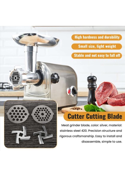 Et Öğütücü Yedek Parçaları 2 Adet Kesici Kesme Bıçağı 2pc Med Helikopter Plakaları MG30/60 Öğütücü Için Mincer Parçası (Yurt Dışından) indirimleri