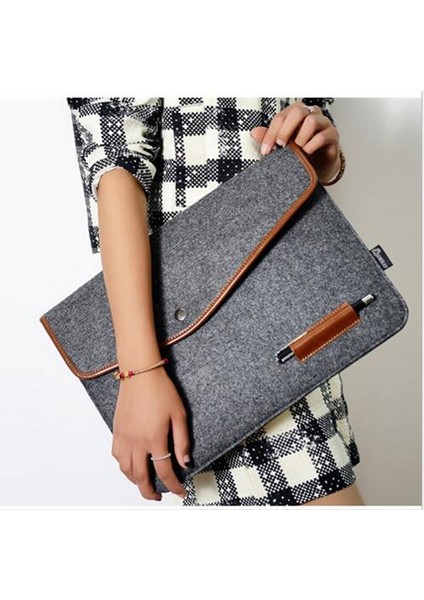 Hp Ibm MacBook Air / Pro Yün Keçe 13 Inç Dizüstü Bilgisayar Kılıfı, Boyut: 34 x 24 cm - Koyu Gri (Yurt Dışından) fiyatları