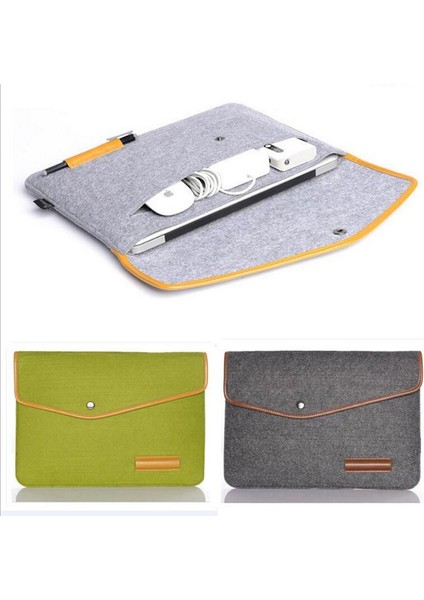 Hp Ibm MacBook Air / Pro Yün Keçe 13 Inç Dizüstü Bilgisayar Kılıfı, Boyut: 34 x 24 cm - Koyu Gri (Yurt Dışından) modelleri