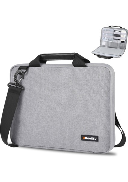 Haweel HWL2168 14-15 Inç MacBook Pro 14 Inç (2021) / 15 Inç (2013) / (2016) Omuz Askılı Çizilmez Taşıma Çantası Koruyucu Kol Çantası - Gri (Yurt Dışından)