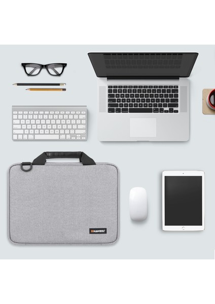 Haweel HWL2168 14-15 Inç MacBook Pro 14 Inç (2021) / 15 Inç (2013) / (2016) Omuz Askılı Çizilmez Taşıma Çantası Koruyucu Kol Çantası - Gri (Yurt Dışından) fiyatları