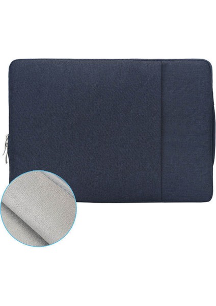 Seyahat Için 15,6 Inç Dizüstü Bilgisayar Çantası Saklama Kılıfı Naylon Dizüstü Bilgisayar Kılıfı El Çantası - Mavi (Yurt Dışından)