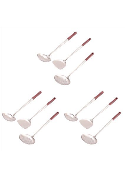 3x Wok Spatula ve Ladle Skimmer Ladle Aracı Seti Wok Için 17INCHES Spatula 304 Paslanmaz Çelik Wok Spatula (Yurt Dışından) fiyatları