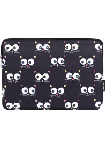 Canvasartısan H22-01 Göz Desenli Dizüstü Bilgisayar Taşıma Çantası Dizüstü Bilgisayar Koruyucu Kılıfı - Siyah/15 Inç Dizüstü Bilgisayarlar Için (Yurt Dışından)