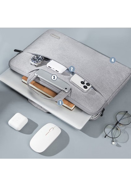 Vıctorıatourıst V7700 14 Inç Şık Dizüstü Bilgisayar Taşıma Çantası Polyester Dizüstü Bilgisayar Koruyucu El Çantası, Yükseltilmiş Versiyon - Gri (Yurt Dışından) modelleri