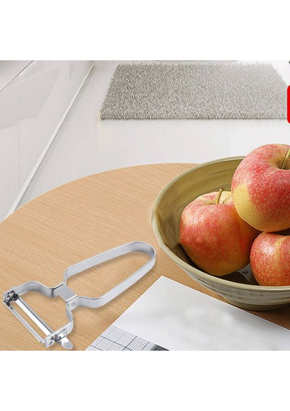 4x 2 Üstelik 1 Meyve ve Sebze Dilimleyici Planer Patates Havuç Öğütücü U Şeketli Sap Soyucu Gümüş 430 Paslanmaz Çelik (Yurt Dışından) fırsatları