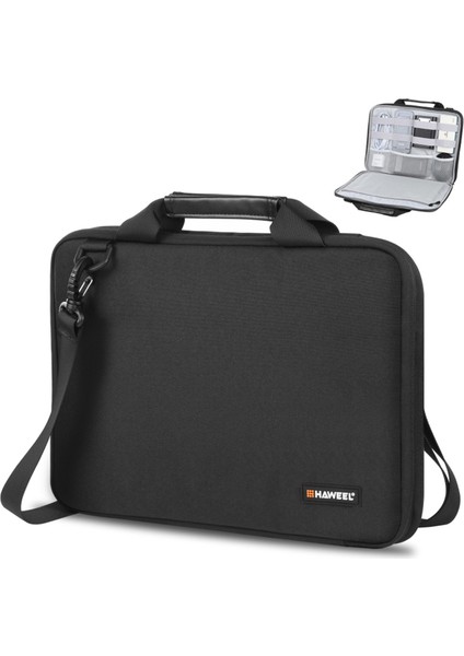 Haweel HWL2168 14-15 Inç MacBook Pro 14 Inç (2021) / 15 Inç (2013) / (2016) Çizilmez Taşıma Çantası Omuz Askılı Koruyucu Kol Çantası - Siyah (Yurt Dışından)