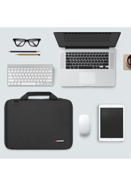 Haweel HWL2168 14-15 Inç MacBook Pro 14 Inç (2021) / 15 Inç (2013) / (2016) Çizilmez Taşıma Çantası Omuz Askılı Koruyucu Kol Çantası - Siyah (Yurt Dışından) fiyatları