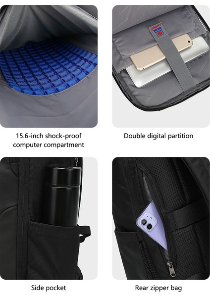 Coolbell CB-8273 Erkek Iş Seyahat Sırt Çantası Sıçrama Önleyici Büyük Kapasiteli Dizüstü Bilgisayar Çift Omuz Çantası - Gri (Yurt Dışından) modelleri