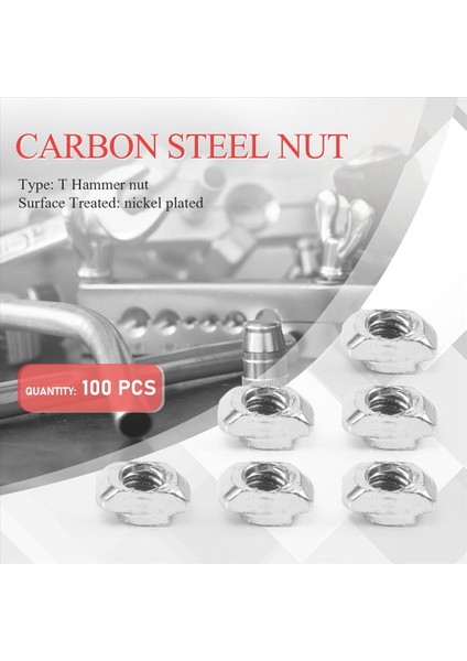 100 Pcs M5 Çekiç Somun Karbon Çelik Alüminyum Konektörü T Bağlayıcı Kayma Somun (Yurt Dışından) indirimleri