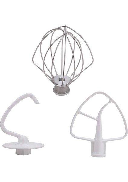 K45DH Hamur Kancası K45B Kaplamalı Düz Çırpıcı K45WW Tel Kırbaç Mutfak Yardımı Için 4 5qt 5 Qt Kasesi ile Stand Mikser Için Uygun (Yurt Dışından)