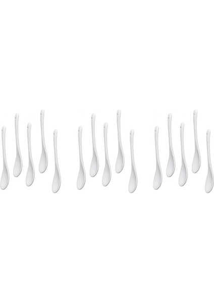 15PCS Beyaz Porselen Yumurta Kaşıkları Seramik Kaşıklar Kahve Kaşık Tatlı Kaşık Mocha Dip Servis Kaşık (Yurt Dışından)