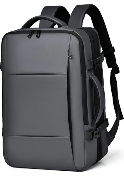 Weıxıer B703 Erkekler Için Genişletilebilir Sırt Çantası Su Geçirmez Seyahat Dizüstü Bilgisayar Çantası Açık Hava Iş Günlük Sırt Çantası - Gri (Yurt Dışından)