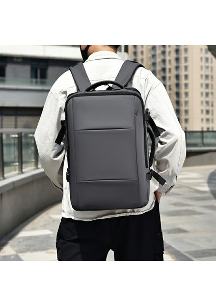 Weıxıer B703 Erkekler Için Genişletilebilir Sırt Çantası Su Geçirmez Seyahat Dizüstü Bilgisayar Çantası Açık Hava Iş Günlük Sırt Çantası - Gri (Yurt Dışından) indirimleri