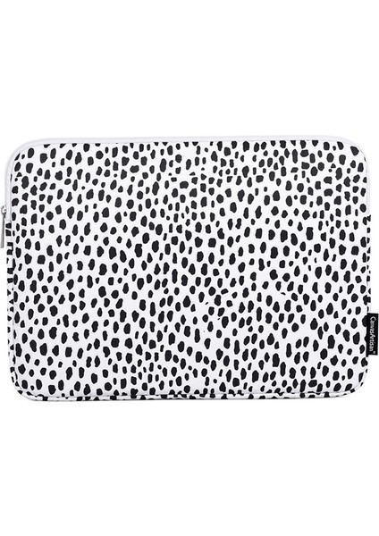 Canvasartısan H36-01 Nokta Baskılı Şık Dizüstü Bilgisayar Kılıfı Hafif Bilgisayar Derisi Taşıma Çantası - Beyaz/13 Inç (Yurt Dışından)