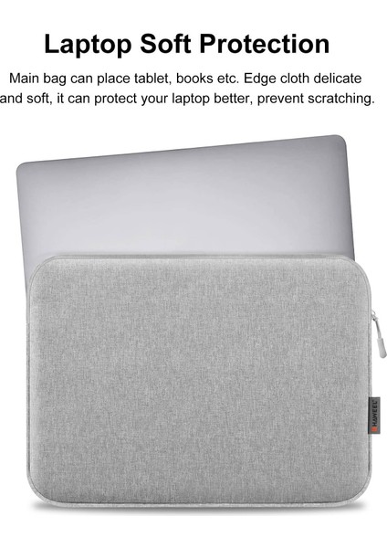 Haweel HWL7016 Macbook Pro 15 Inç (2016) / (2018-2019) / 16 Inç (2022) Darbeye Dalı Fermuarlı Kol Çizilmeye Dalı Taşıma (40,5 x 29,5 Cm, 15-16,7 Inç) - Gri (Yurt Dışından) fırsatları