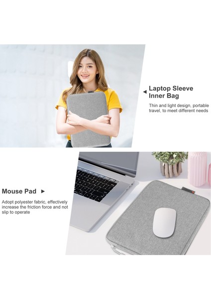 Haweel HWL7016 Macbook Pro 15 Inç (2016) / (2018-2019) / 16 Inç (2022) Darbeye Dalı Fermuarlı Kol Çizilmeye Dalı Taşıma (40,5 x 29,5 Cm, 15-16,7 Inç) - Gri (Yurt Dışından) indirimleri