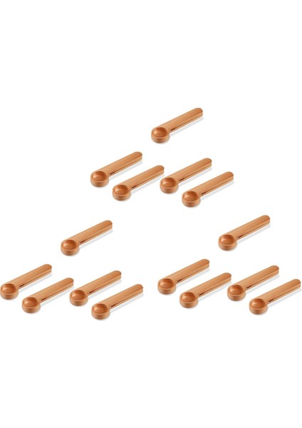 15 Adet Ahşap Kahve Kepçesi ve Çanta Klipsini Ölçen Kaşık 2&#39 Si 1 Arada Torba Mühürleyicisi Fasulye Için Kaşık Ölçüm Espresso Kahve Çay (Yurt Dışından)