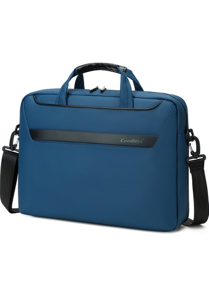 Coolbell CB-2128 15,6 Inç Dizüstü Bilgisayar Çantası Tek Omuzlu Postacı Çantası Darbeye Dalı Su Geçirmez Iş Çantası - Mavi (Yurt Dışından)
