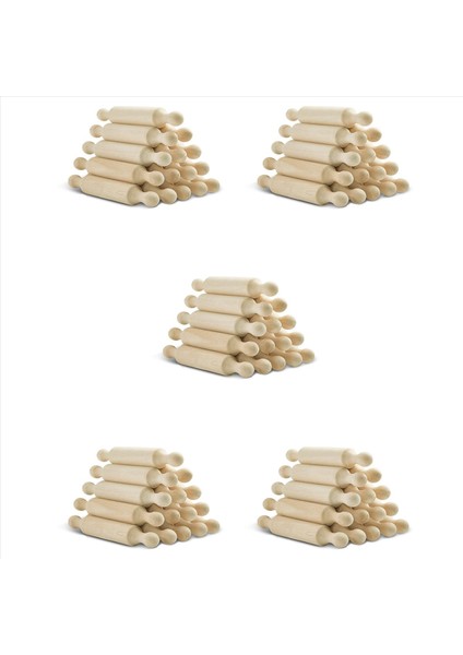 75 Adet Ahşap Mini Yuvarlanma Pimi 6 Inç Uzunluğunda Mutfak Pişirme Pimi Küçük Ahşap Hamur Silindiri Çocuklar Için Fondan (Yurt Dışından)